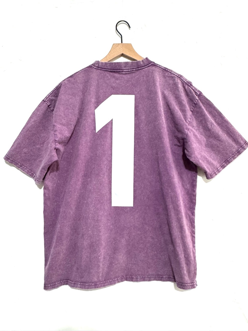 Vintage Purple Mineral Wash Arrow Graphic T-Shirt XL Oversized Cotton Tee - Picture 2 of 7